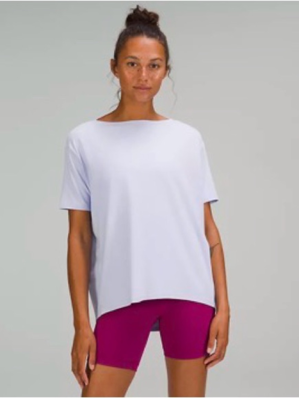 Lululemon Pastel Blue Back in Action Short Sleeve T-Shirt, Nulu